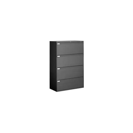 Gec Global 9300 Series 42"W 4 Drawer Binder Lateral File - Black 9342P4F1-H-BLK